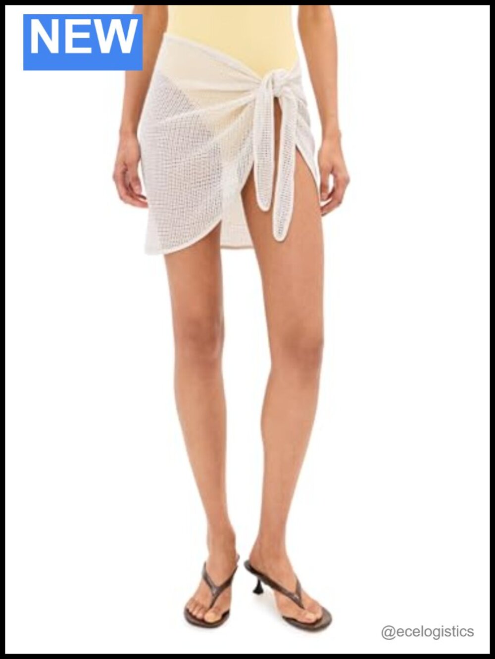 Women's Biarritz Wrap Skirt 100% Cotton Lightweight Mesh Wear to Work